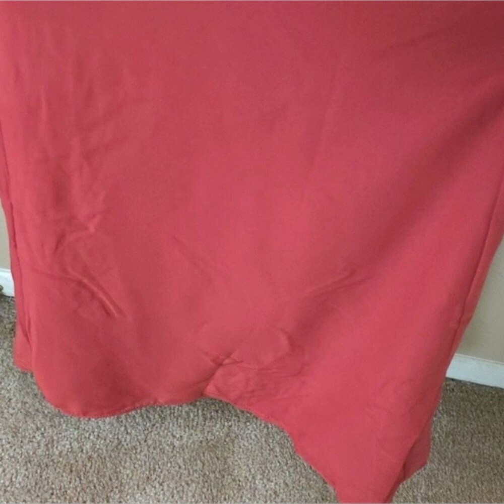 JJ'S House Bess Vermillion Wide Leg Chiffon Halter Jumpsuit Formal - Size 6 - Picture 5 of 12